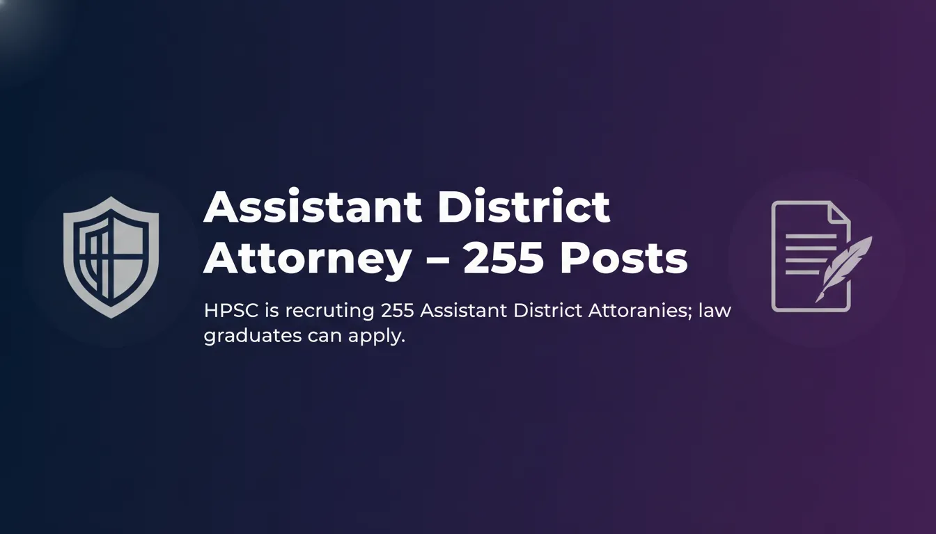 Assistant District Attorney – 255 Posts - Official Job Notification