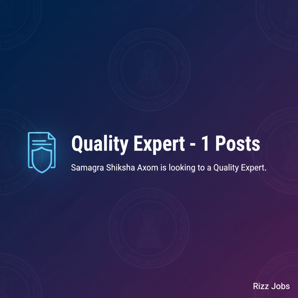 Quality Expert - 1 Posts Quality Expert - 1 Posts - Official Job Notification