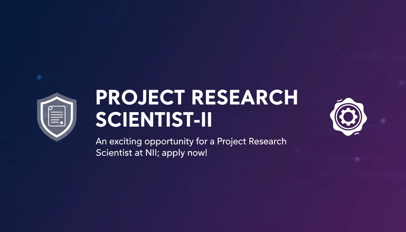 Project Research Scientist-II - Official Job Notification