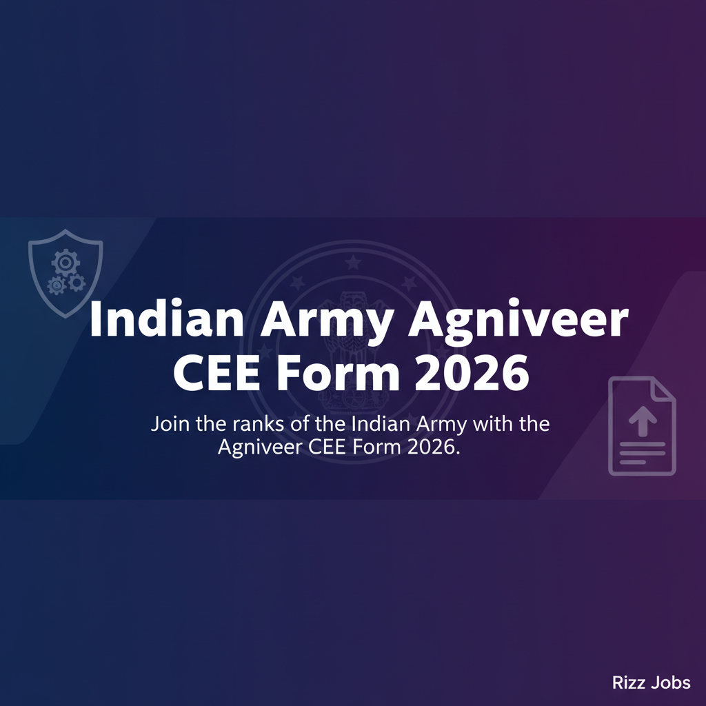 Indian Army Agniveer CEE Form 2026 Indian Army Agniveer CEE Form 2026 - Official Job Notification