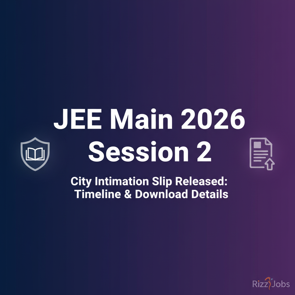 JEE Main 2026 Session 2 JEE Main 2026 Session 2 - Official Job Notification