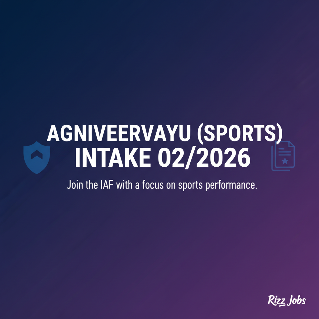 Agniveervayu (Sports) Intake 02/2026 Agniveervayu (Sports) Intake 02/2026 - Official Job Notification