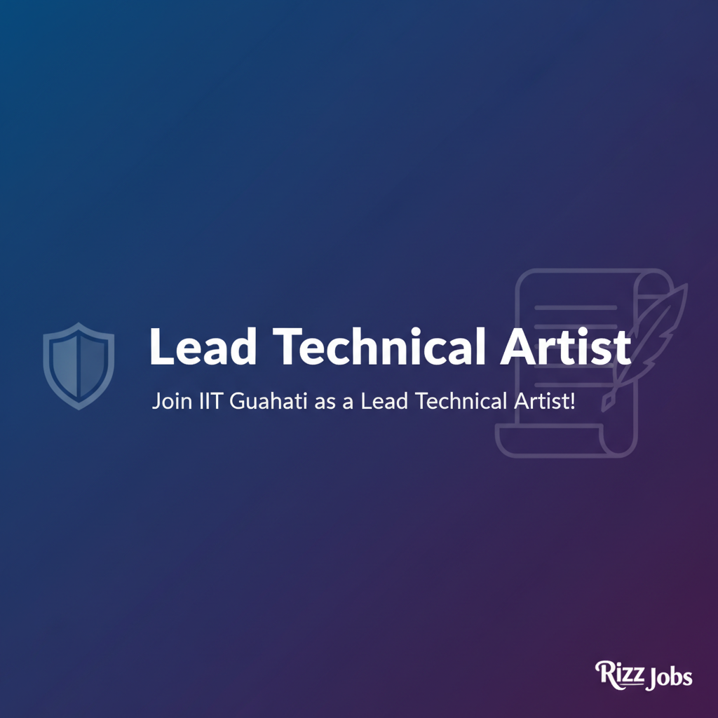 Lead Technical Artist Lead Technical Artist - Official Job Notification