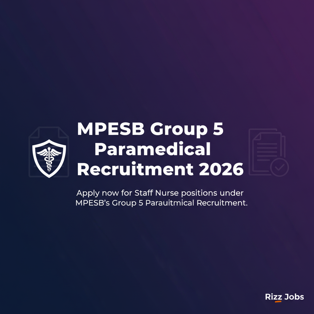 MPESB Group 5 Paramedical Recruitment 2026 MPESB Group 5 Paramedical Recruitment 2026 - Official Job Notification