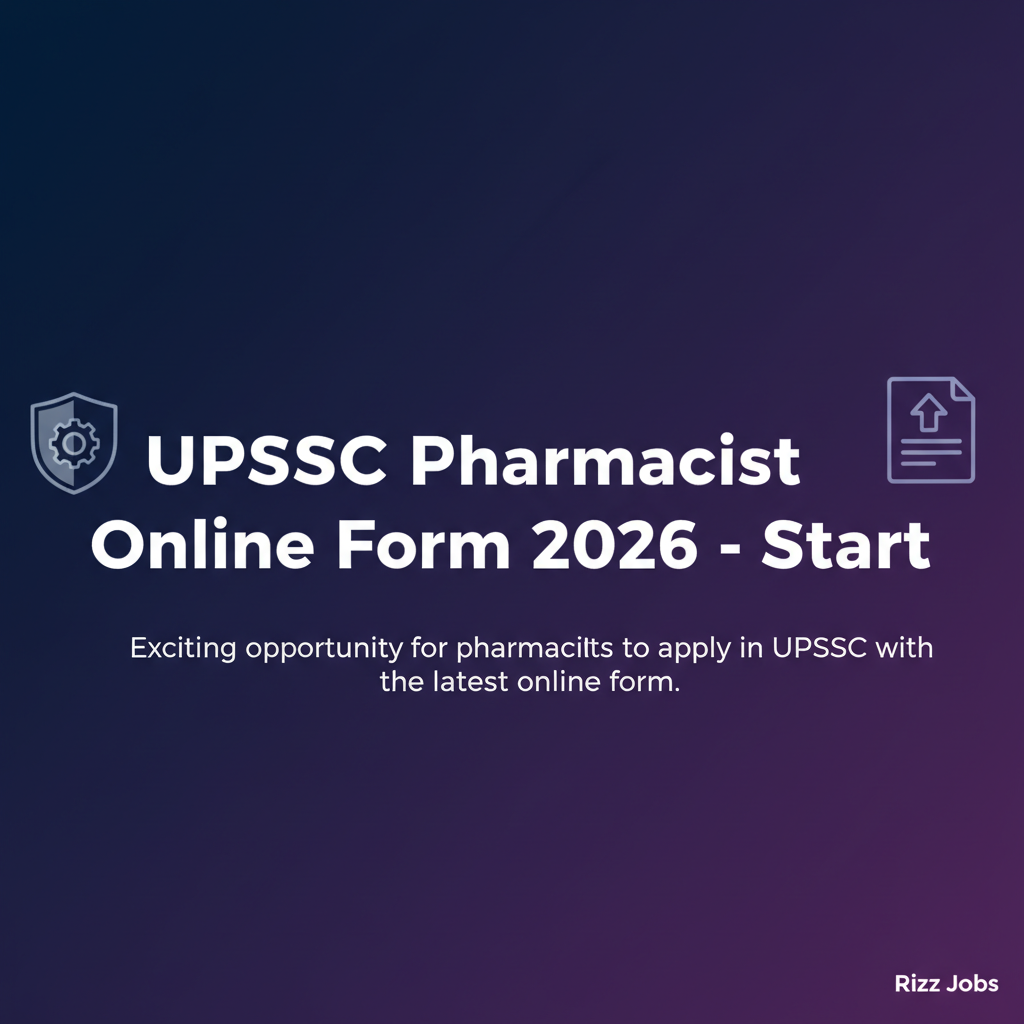 UPSSSC Pharmacist Online Form 2026 - Start UPSSSC Pharmacist Online Form 2026 - Start - Official Job Notification