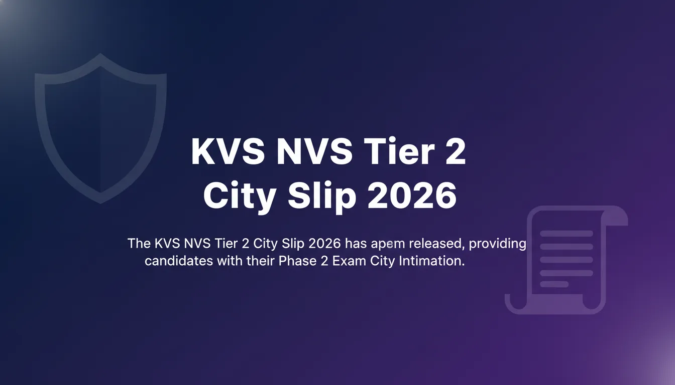 KVS NVS Tier 2 City Slip 2026