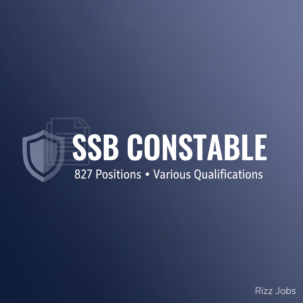 SSB Constable SSB Constable - Official Job Notification