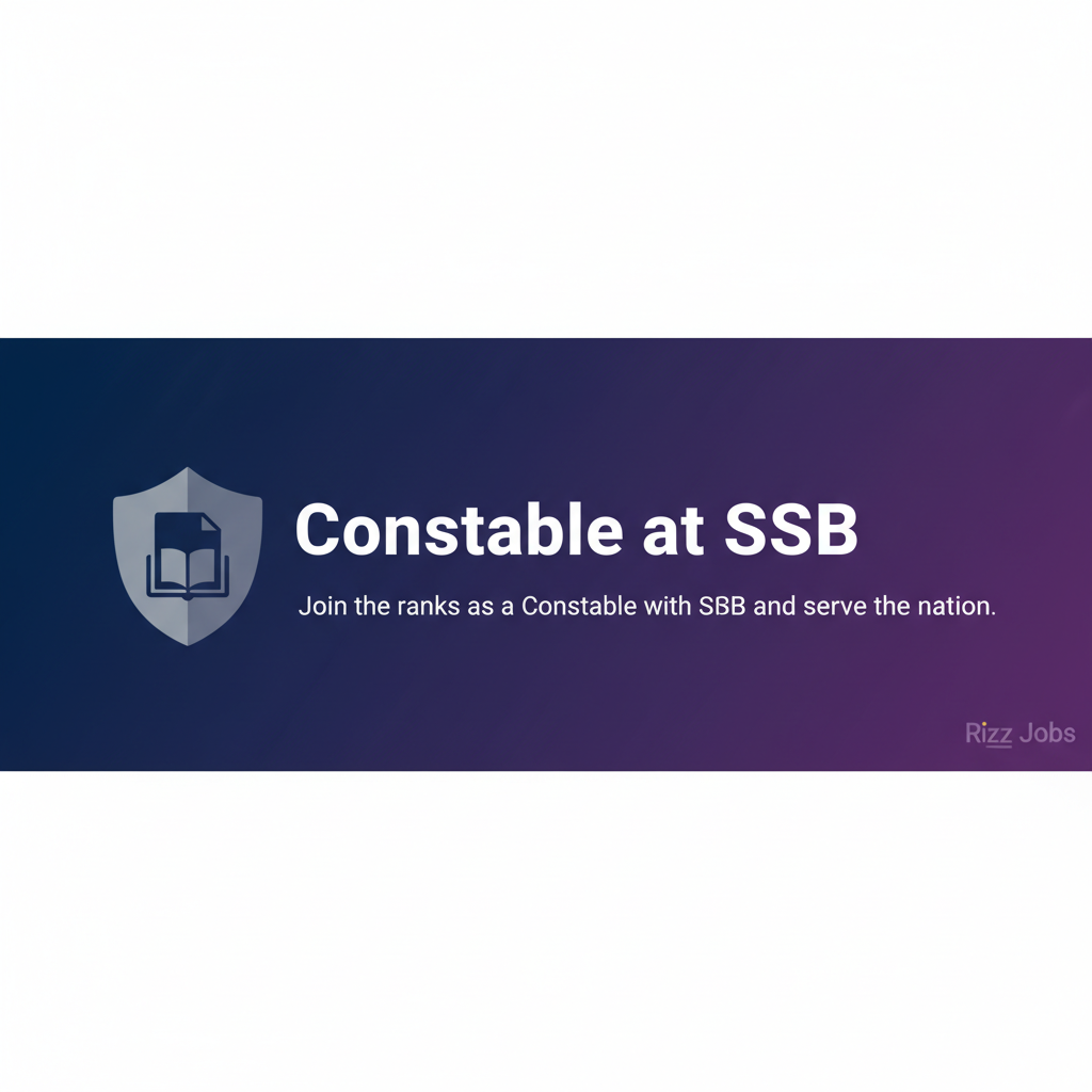 Constable at SSB Constable at SSB - Official Job Notification