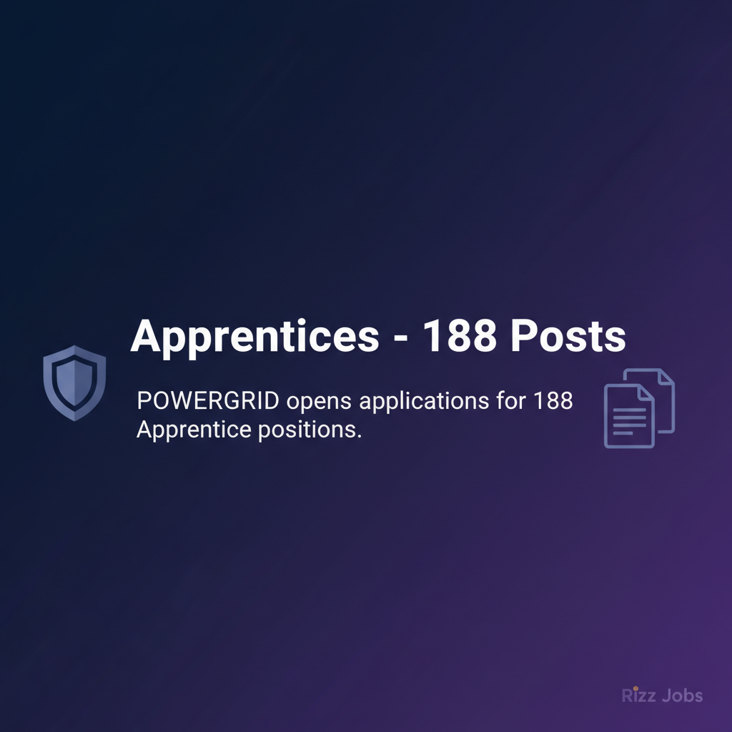 Apprentices – 188 Posts Apprentices – 188 Posts - Official Job Notification