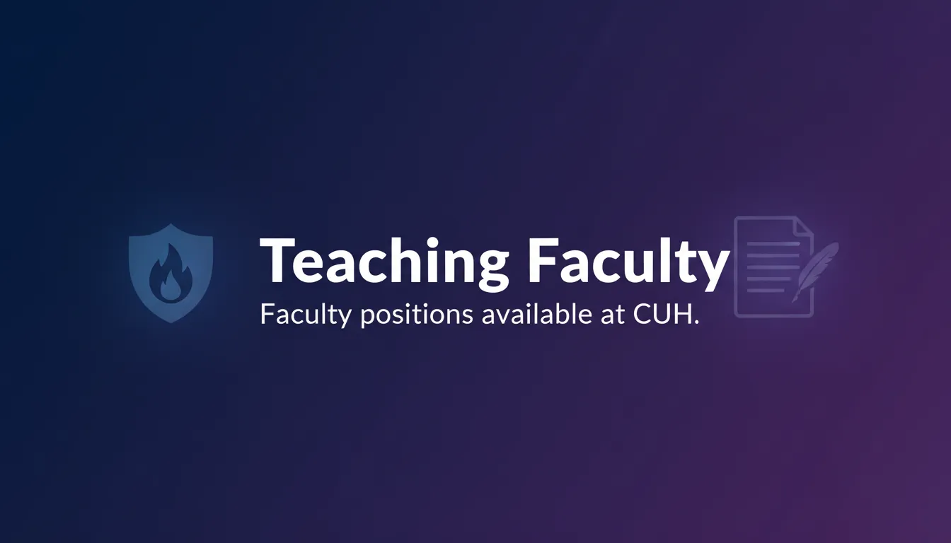 Teaching Faculty - Official Job Notification