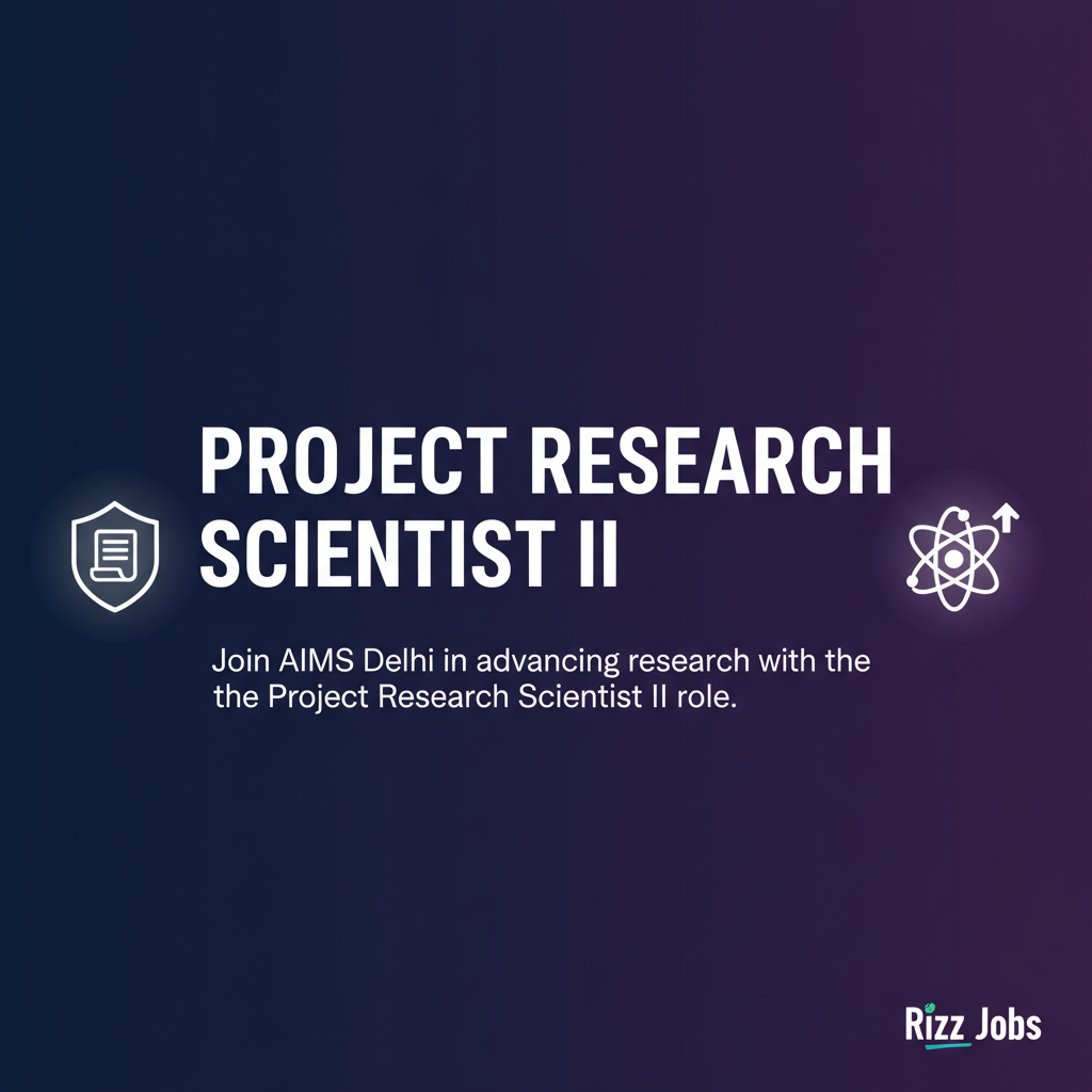 Project Research Scientist II Project Research Scientist II - Official Job Notification