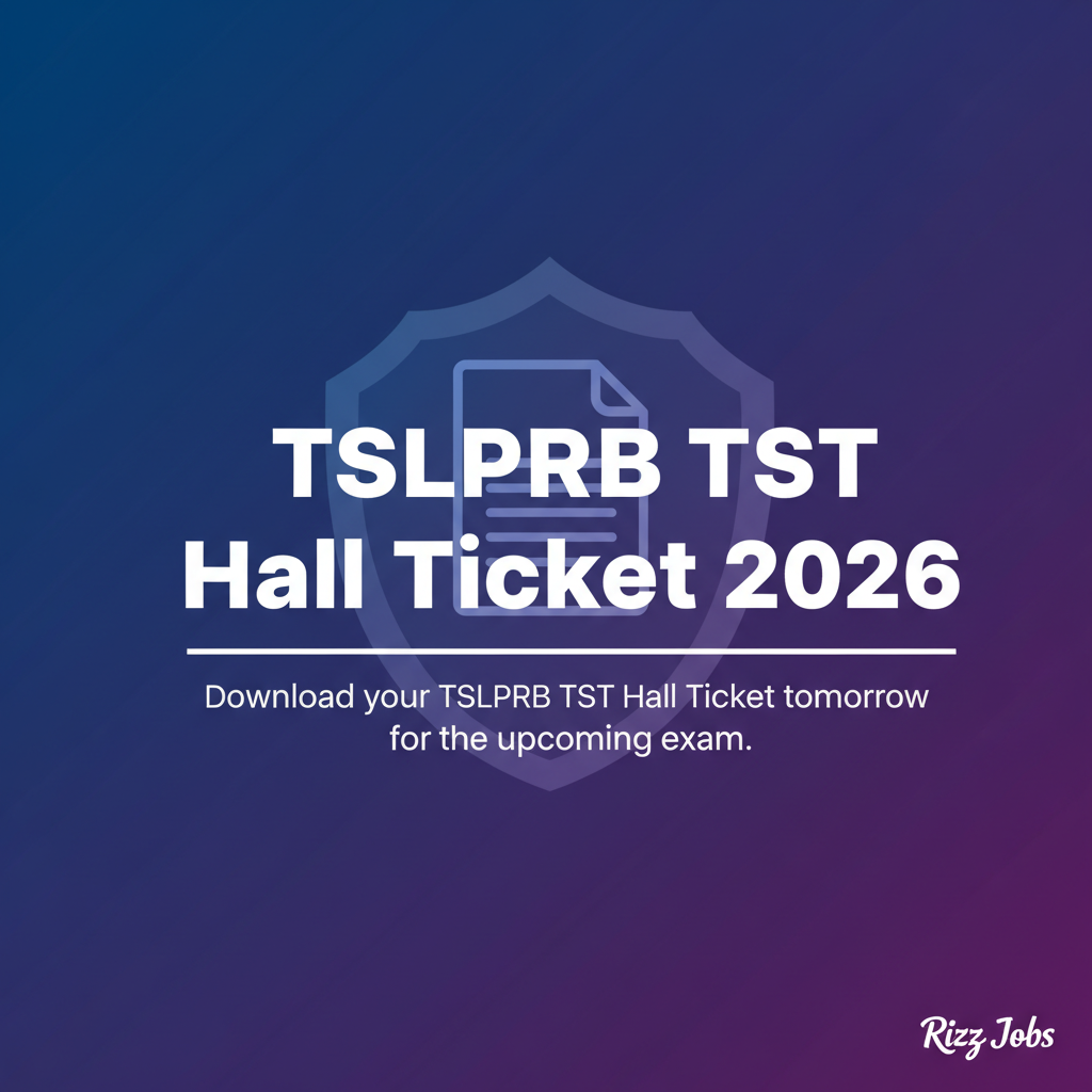 TSLPRB TST Hall Ticket 2026 TSLPRB TST Hall Ticket 2026 - Official Job Notification