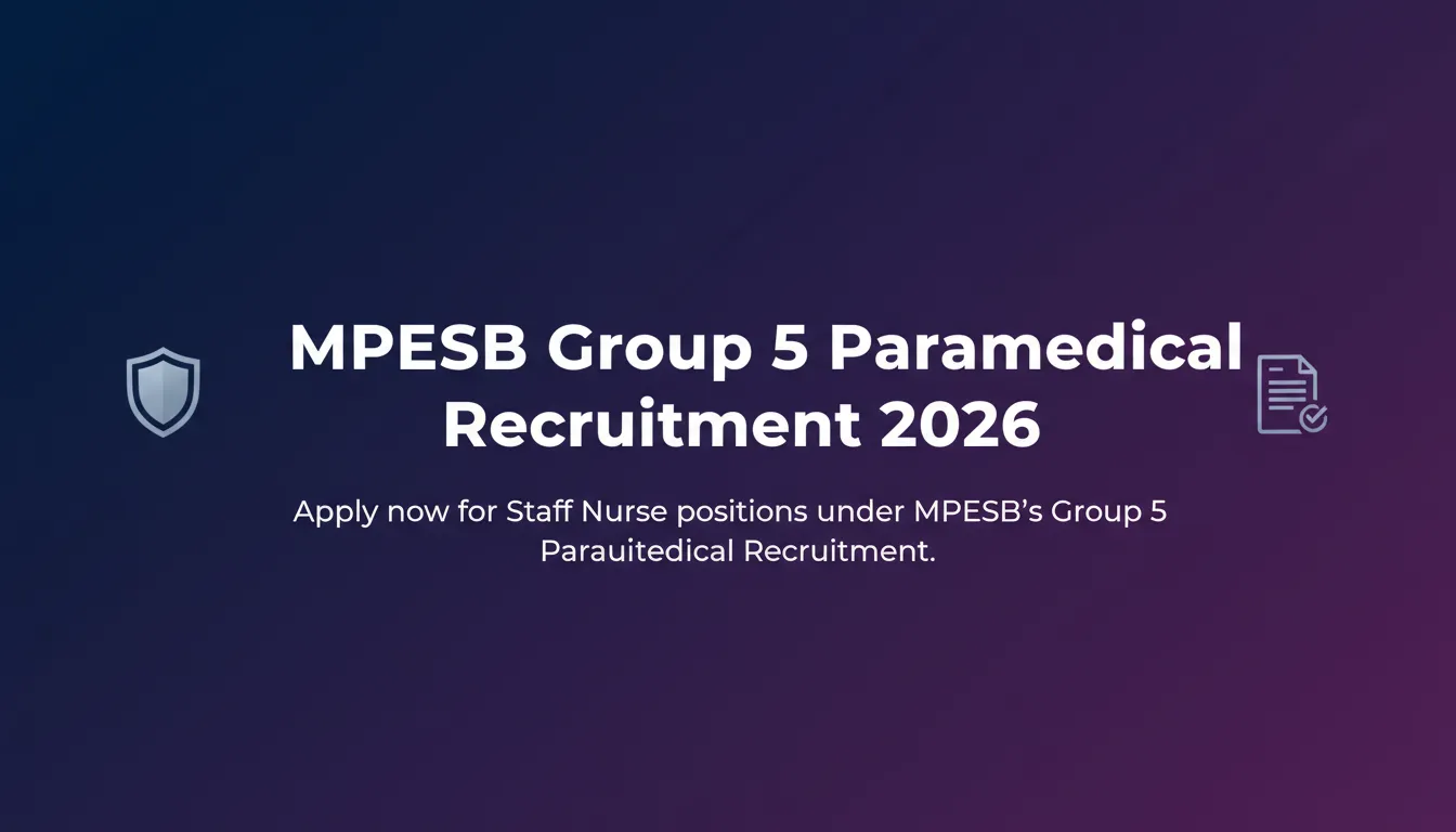 MPESB Group 5 Paramedical Recruitment 2026