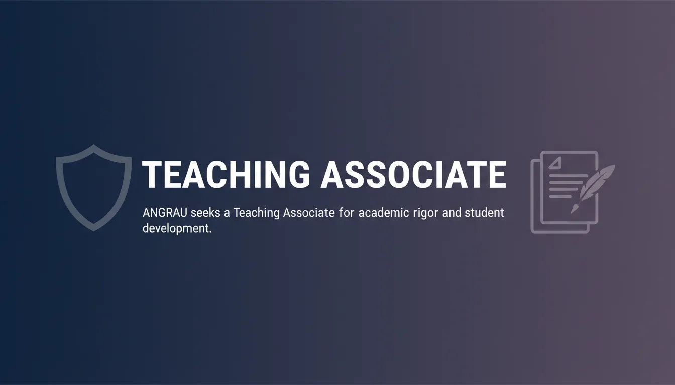 Teaching Associate - Official Job Notification