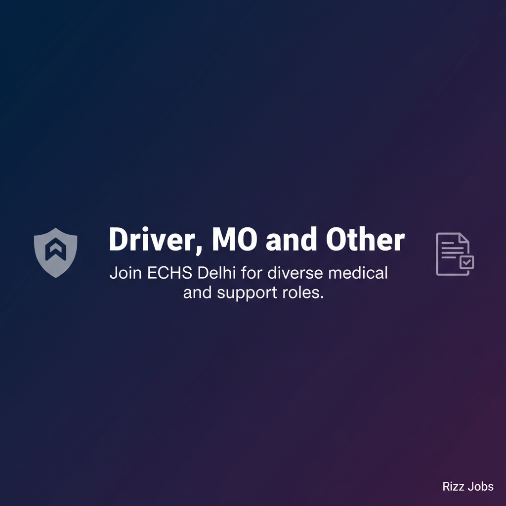 Driver, MO and Other Driver, MO and Other - Official Job Notification