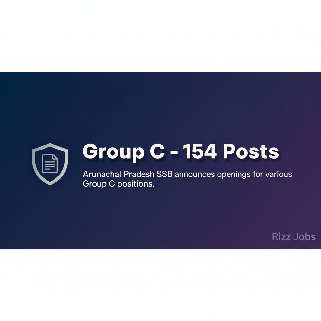 Group C – 154 Posts Group C – 154 Posts - Official Job Notification