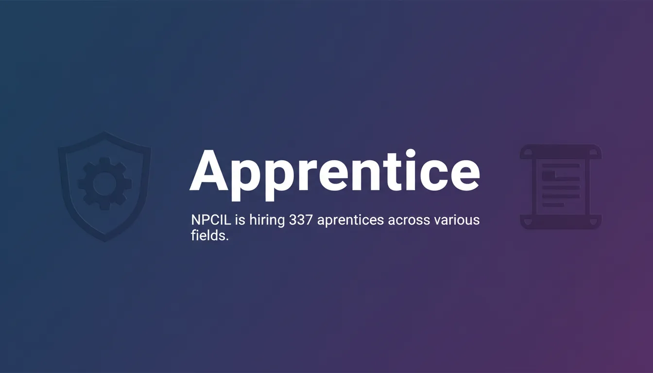 Apprentice - Official Job Notification