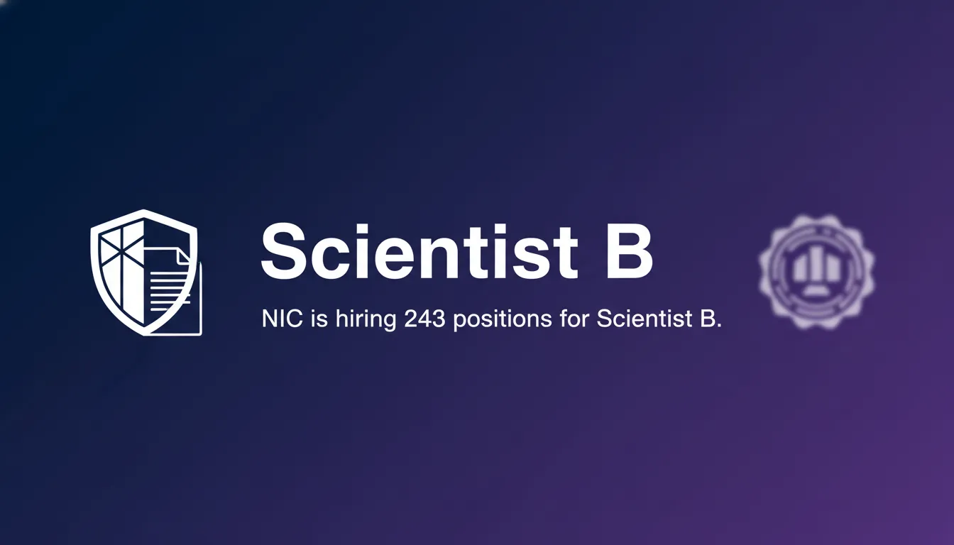 Scientist B - Official Job Notification