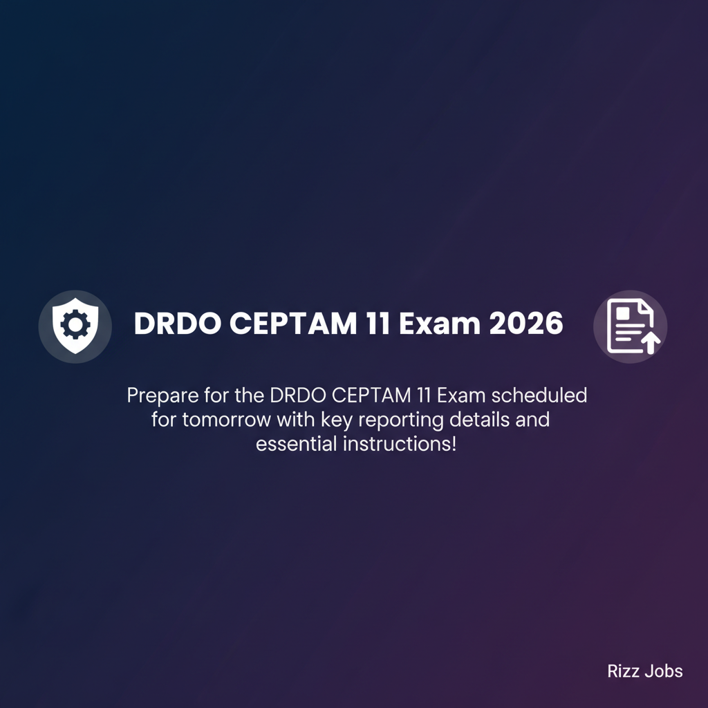 DRDO CEPTAM 11 Exam 2026 DRDO CEPTAM 11 Exam 2026 - Official Job Notification
