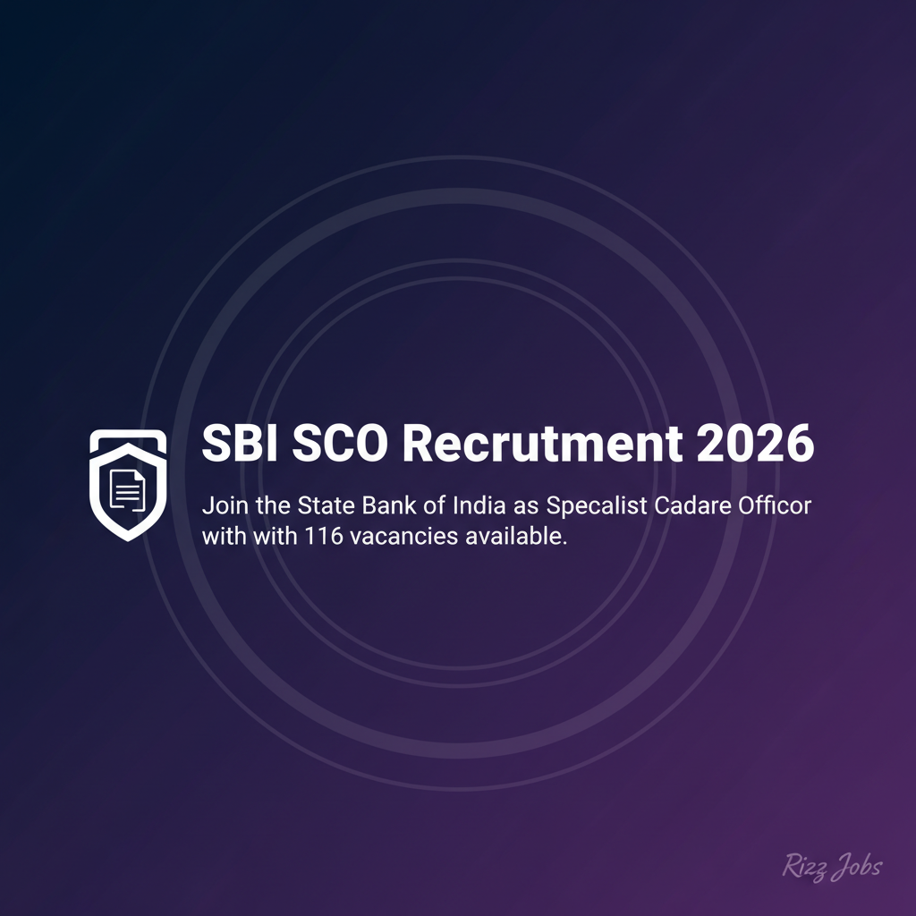 SBI SCO Recruitment 2026 SBI SCO Recruitment 2026 - Official Job Notification