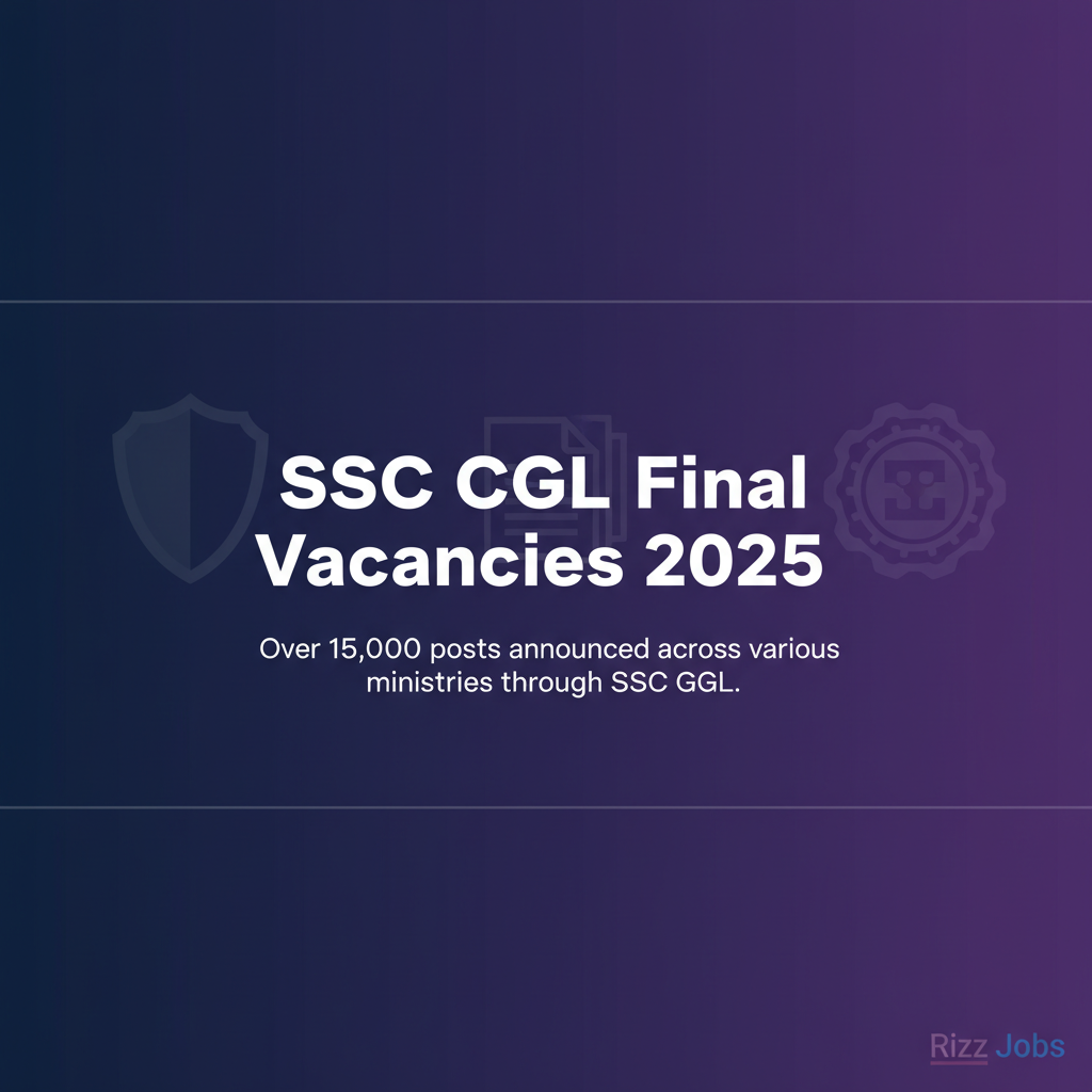 SSC CGL Final Vacancies 2025 SSC CGL Final Vacancies 2025 - Official Job Notification