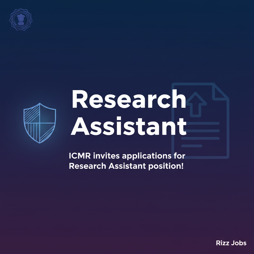 Research Assistant Research Assistant - Official Job Notification