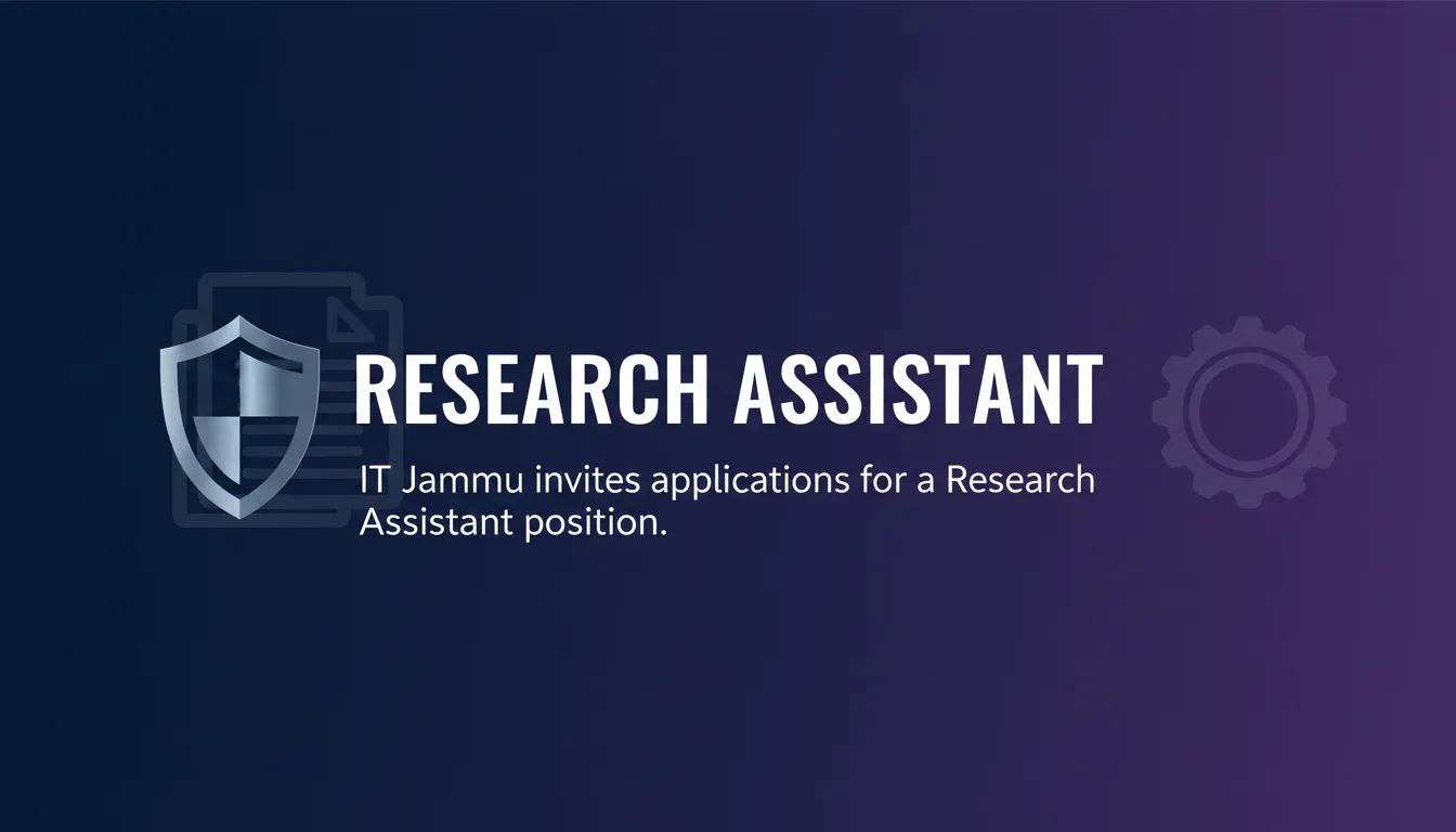 Research Assistant - Official Job Notification