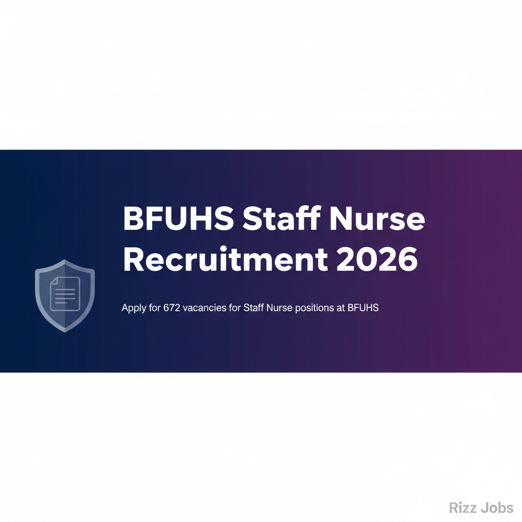 BFUHS Staff Nurse Recruitment 2026 BFUHS Staff Nurse Recruitment 2026 - Official Job Notification