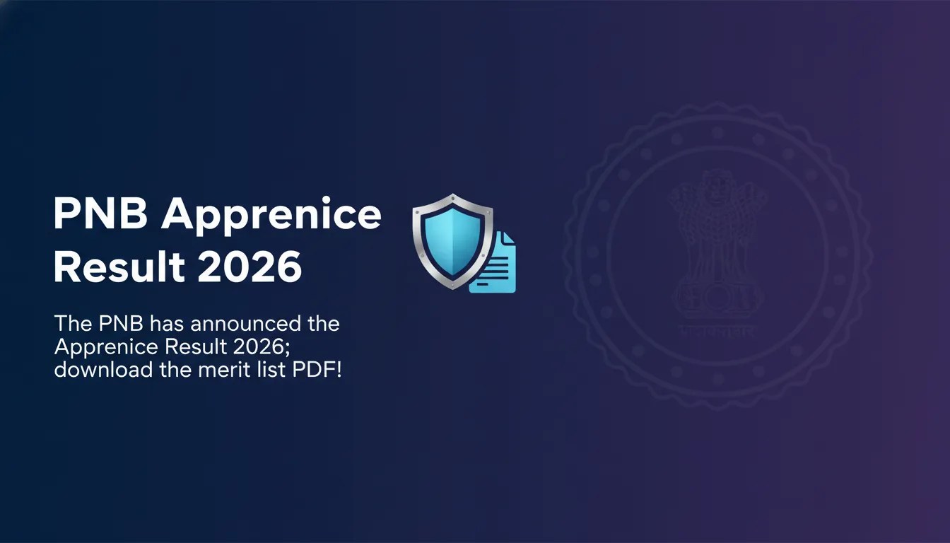 PNB Apprentice Result 2026 - Official Job Notification