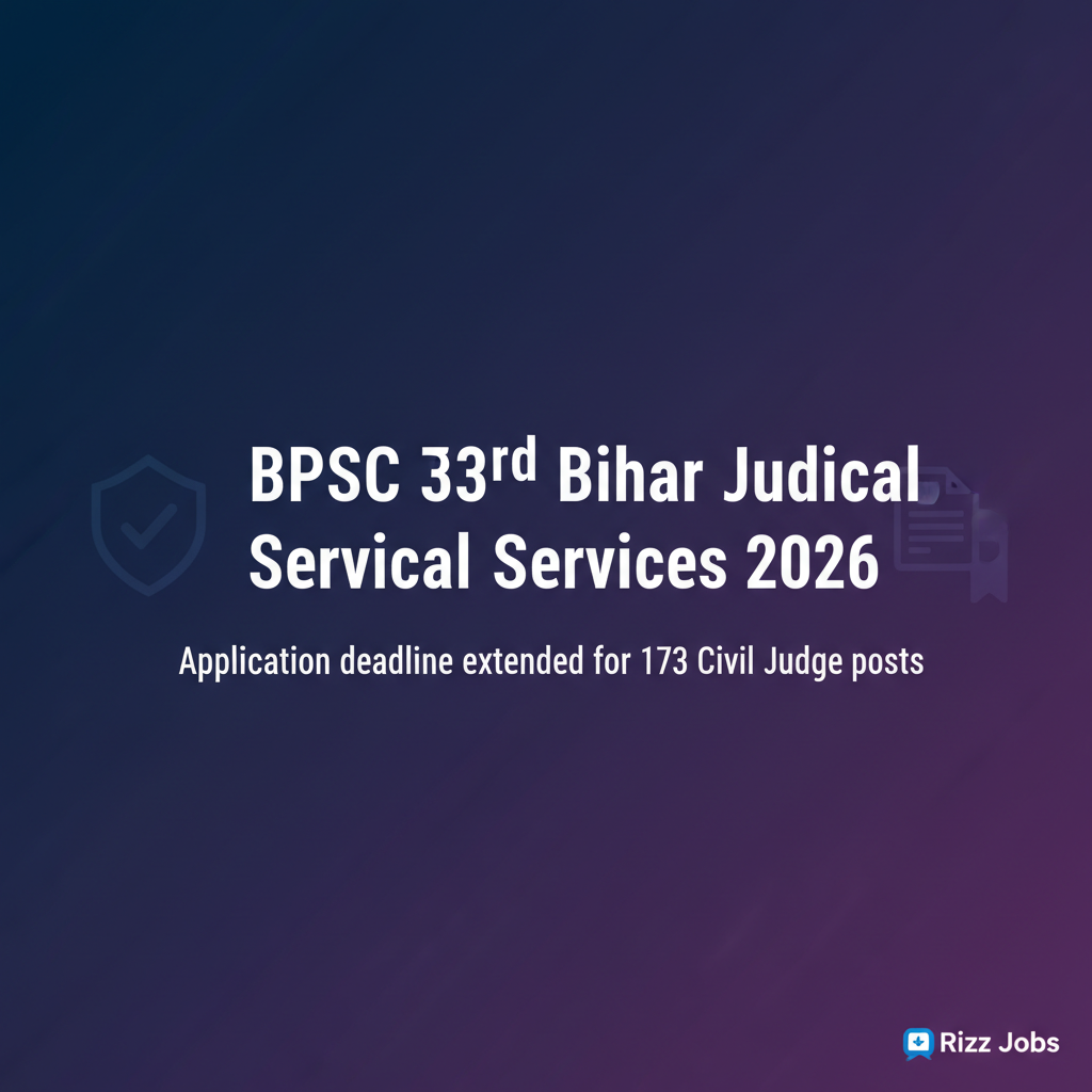 BPSC 33rd Bihar Judicial Services 2026 BPSC 33rd Bihar Judicial Services 2026 - Official Job Notification