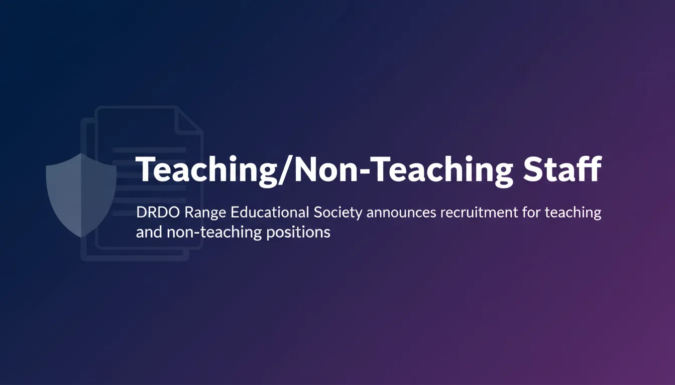 Teaching/Non-Teaching Staff Teaching/Non-Teaching Staff - Official Job Notification