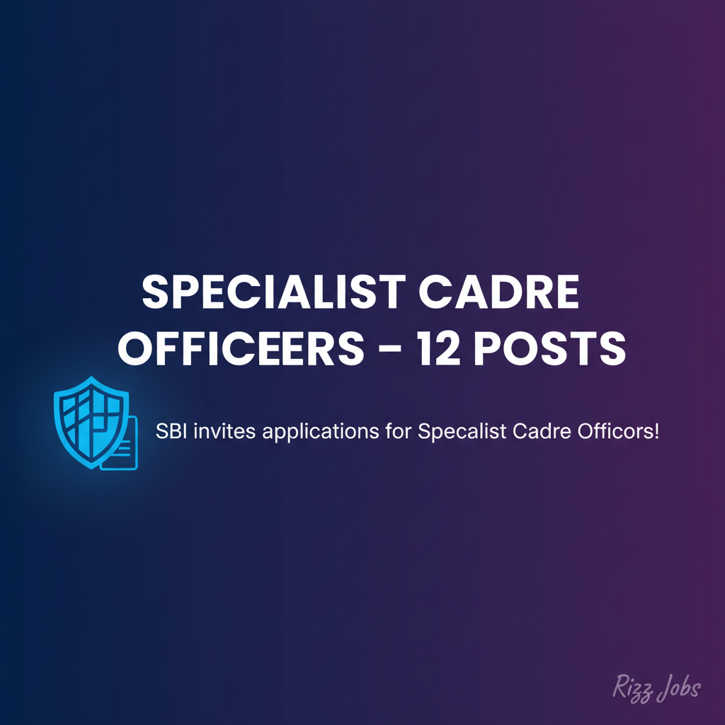 Specialist Cadre Officers – 12 Posts Specialist Cadre Officers – 12 Posts - Official Job Notification