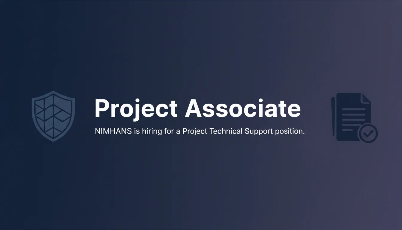 Project Associate - Official Job Notification