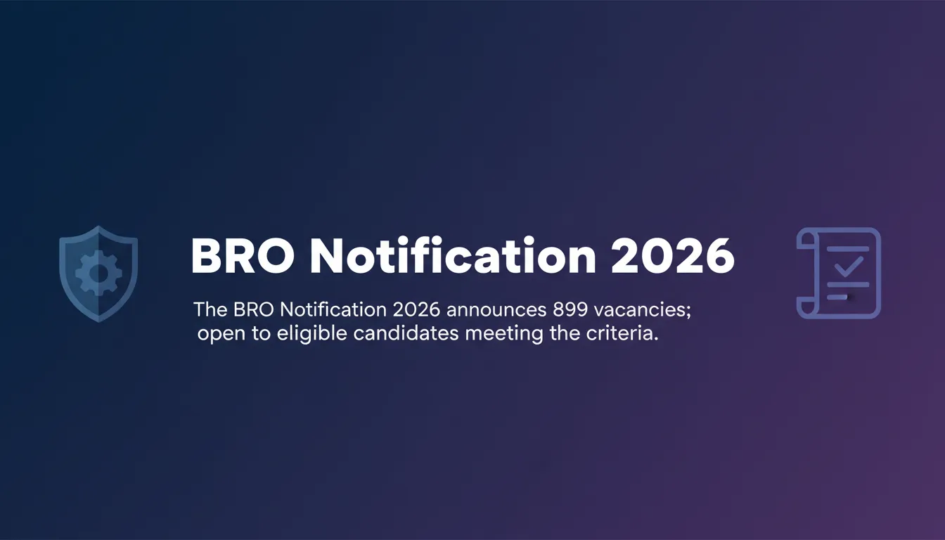 BRO Notification 2026 - Official Job Notification