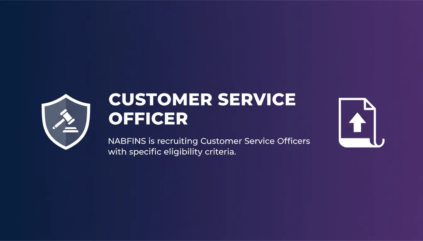 Customer Service Officer - Official Job Notification