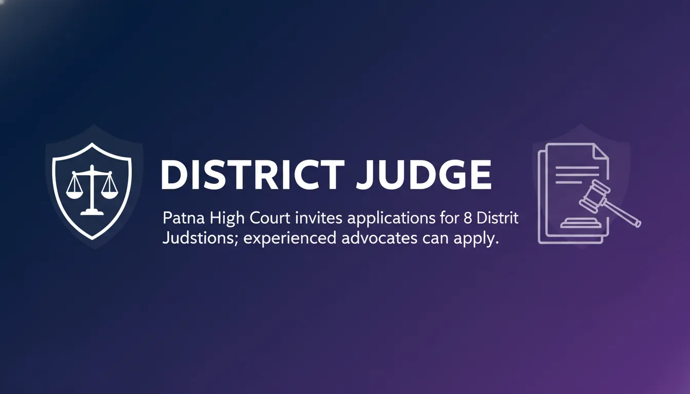 District Judge District Judge - Official Job Notification