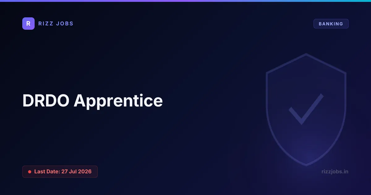 DRDO Apprentice - Official Job Notification