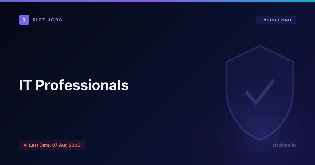 IT Professionals - Official Job Notification