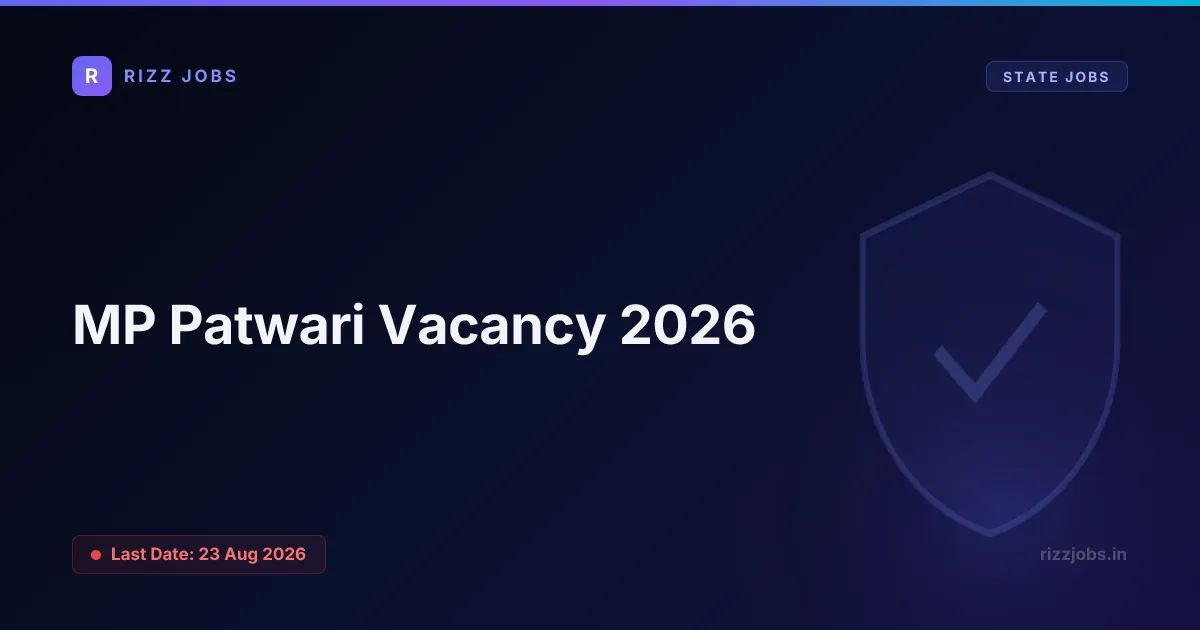 MP Patwari Vacancy 2026 - Official Job Notification