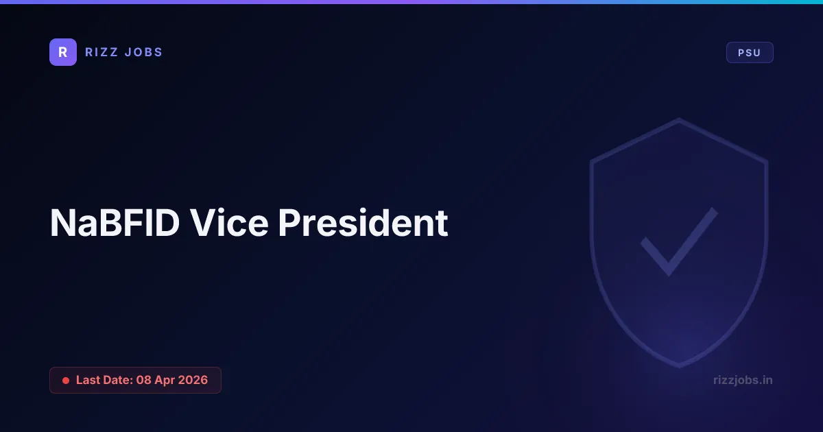 NaBFID Vice President - Official Job Notification