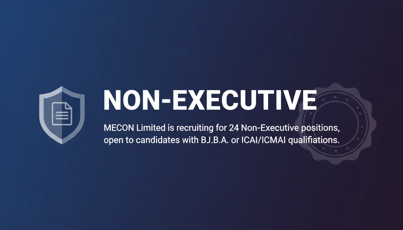 Non-Executive Non-Executive - Official Job Notification