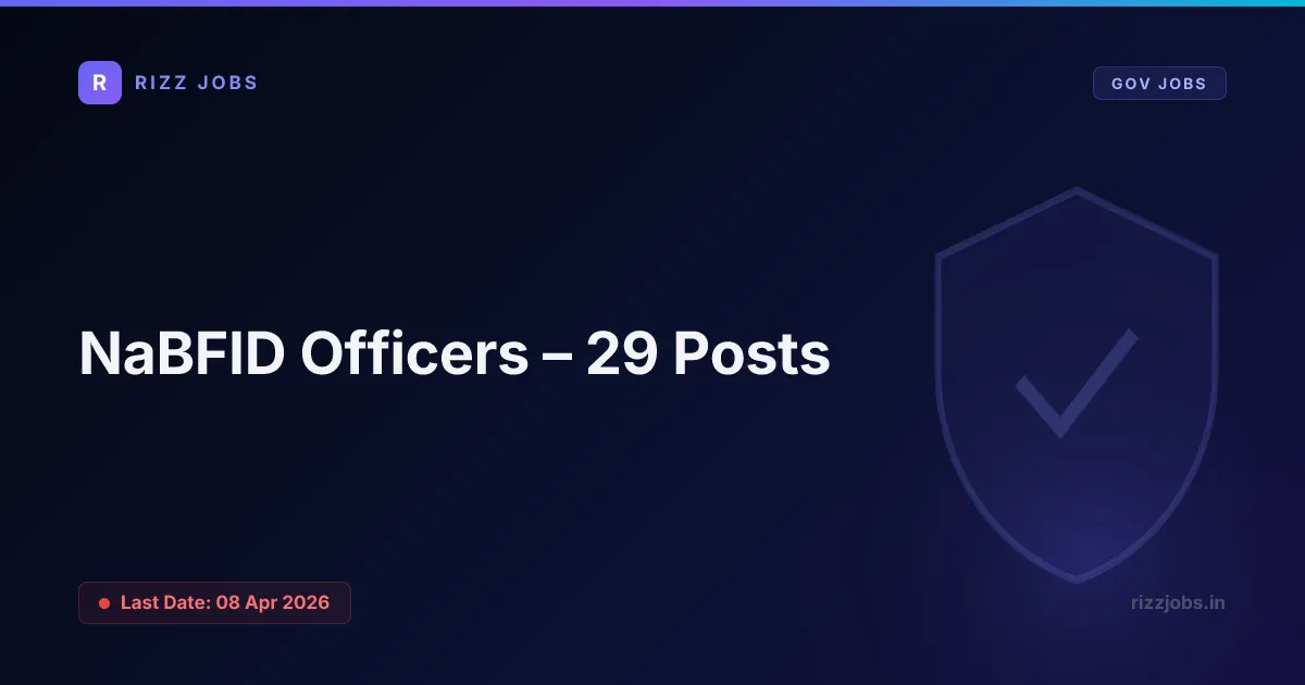 NaBFID Officers – 29 Posts NaBFID Officers – 29 Posts - Official Job Notification
