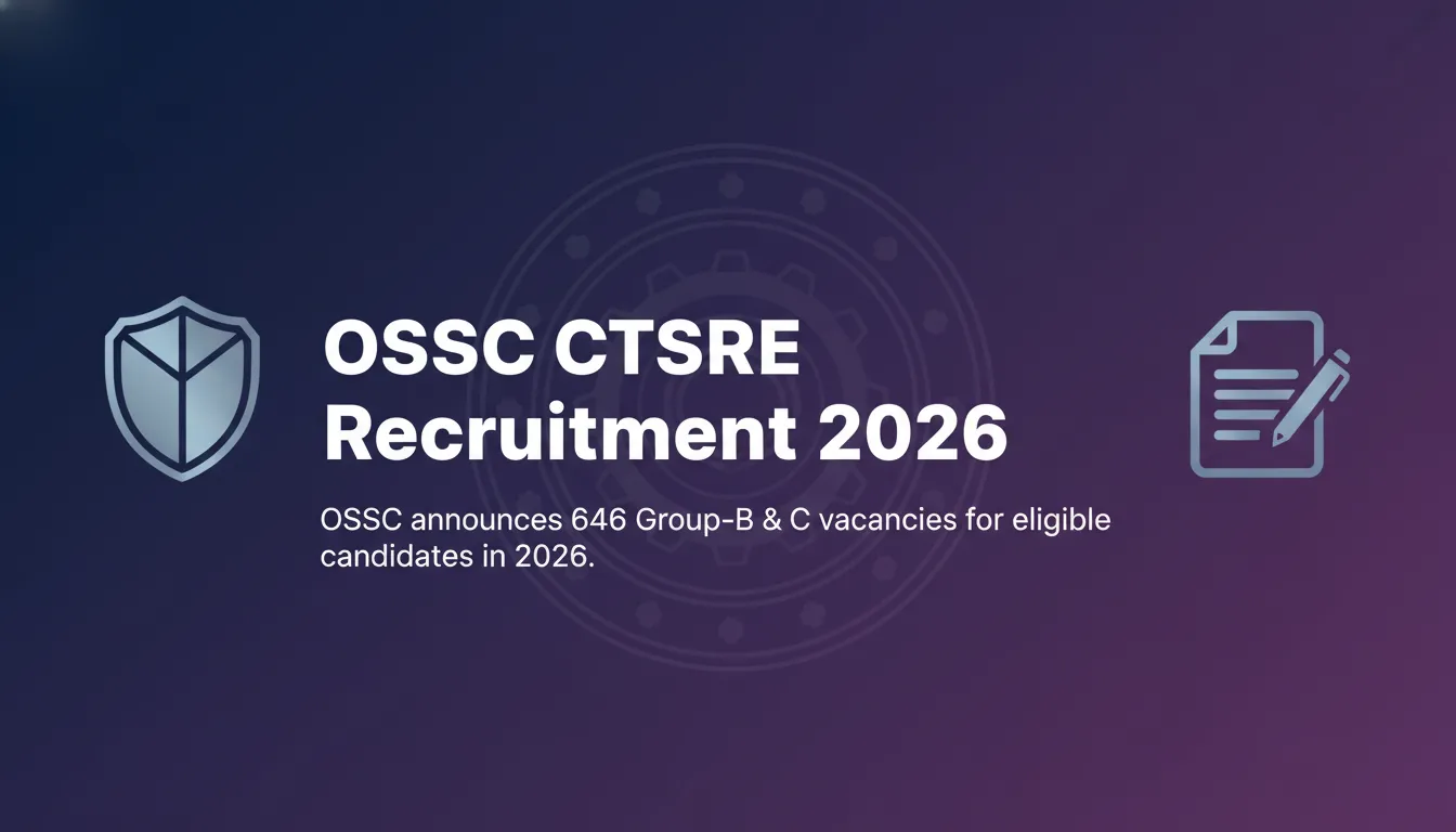 OSSSC RI, ARI, Amin Recruitment 2026 OSSC CTSRE Recruitment 2026 - Official Job Notification