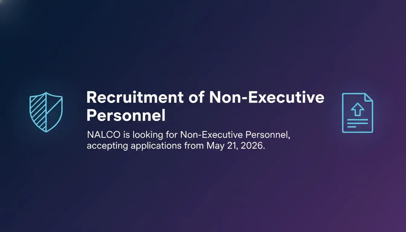 Recruitment of Non-Executive Personnel Recruitment of Non-Executive Personnel - Official Job Notification