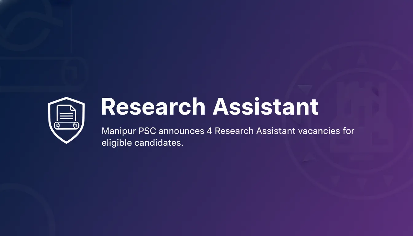 Research Assistant - Official Job Notification