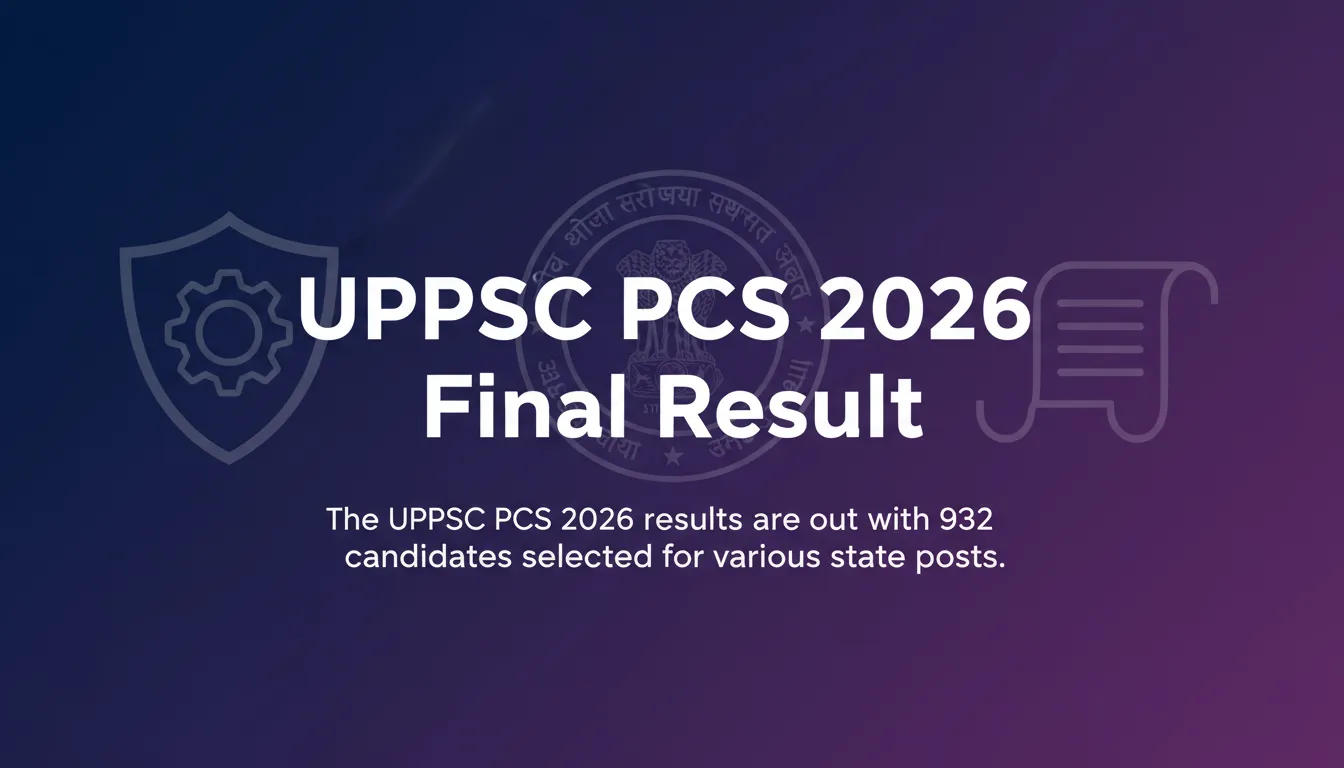 UPPSC PCS 2026 Final Result UPPSC PCS 2026 Final Result - Official Job Notification