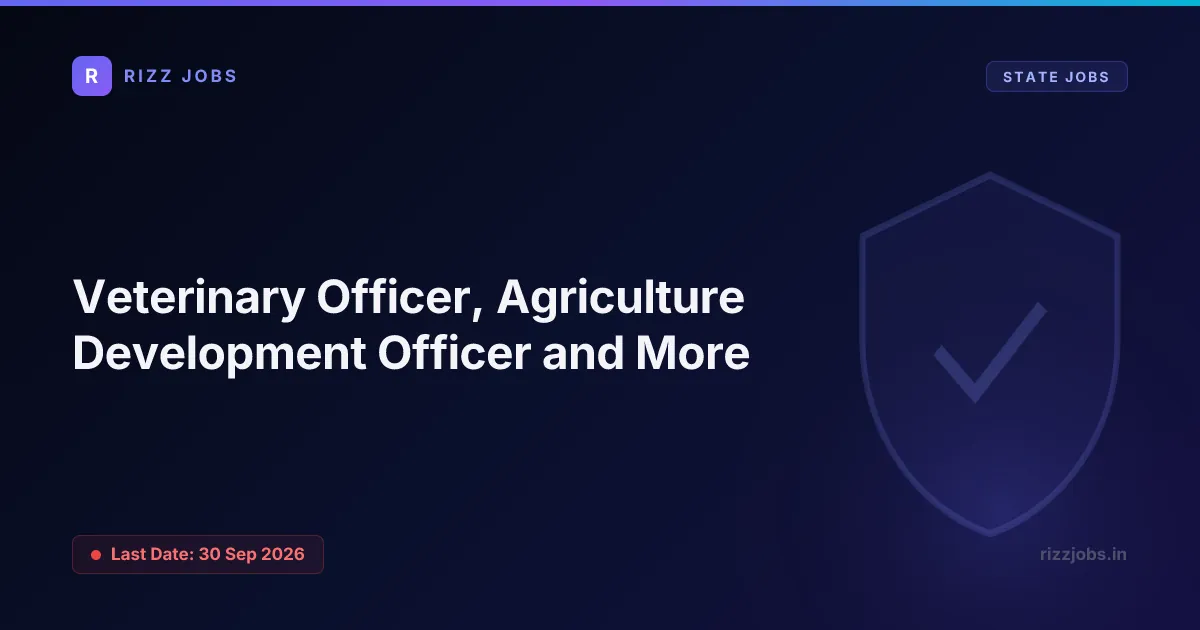 PPSC Veterinary Officer, Agriculture Development Officer and More – 155 Posts Veterinary Officer, Agriculture Development Officer and More - Official Job Notification