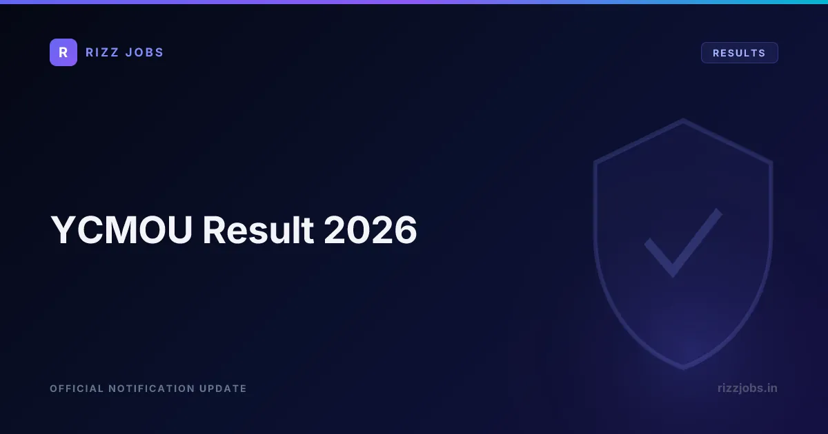 YCMOU Result 2026 - Official Job Notification