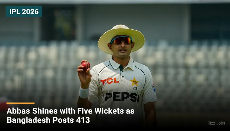Abbas Shines with Five Wickets as Bangladesh Posts 413 — Rizz Jobs