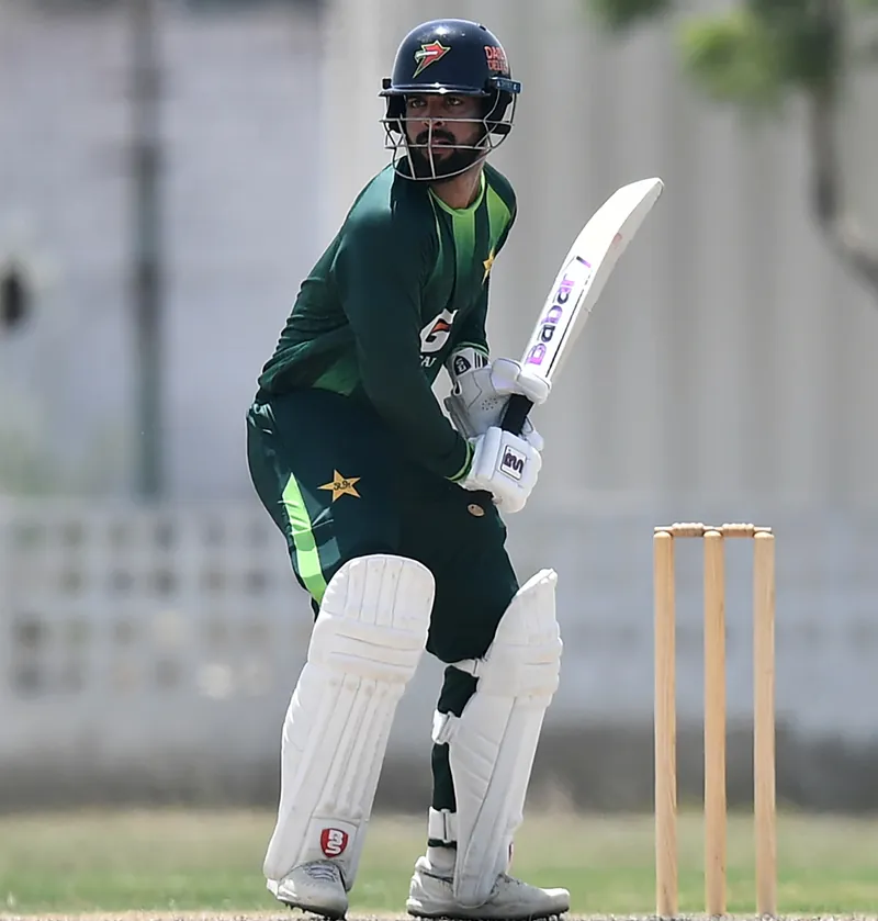 Cricketer Abdullah Fazal during a match